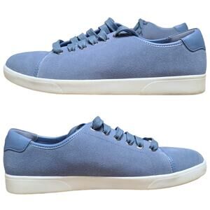Vionic Sunny Brinley Blue Water Resistant Suede Sneakers Flats Shoes Women's 8